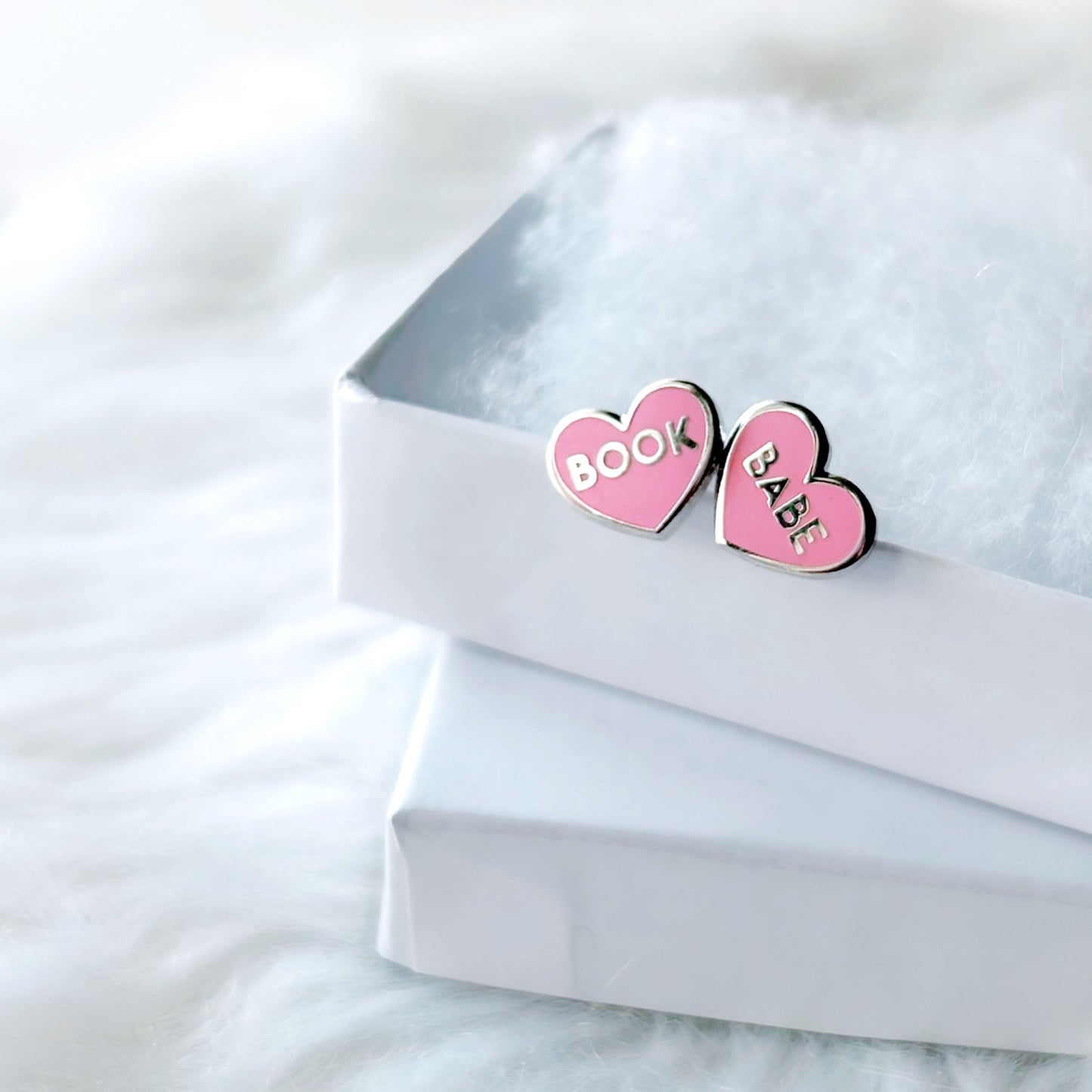 Pink Book Babe Earrings