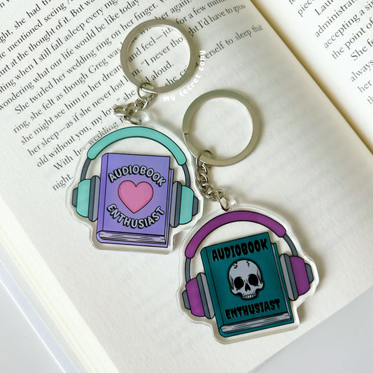 Audiobook Enthusiast Keychain