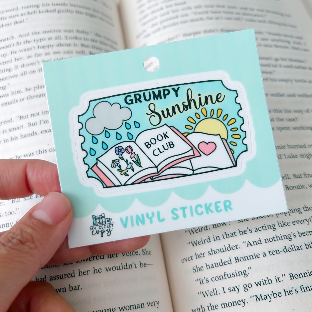 Misprint Grumpy Sunshine Book Club Sticker