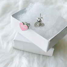Load image into Gallery viewer, Pink Book Dragon Earrings
