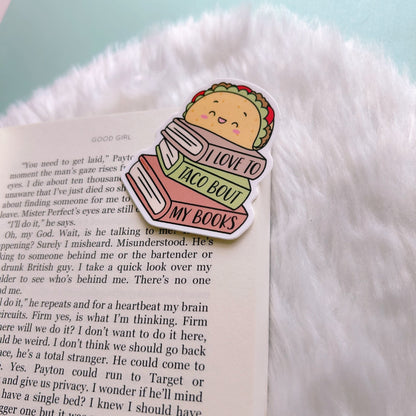 Taco Bout Books Sticker