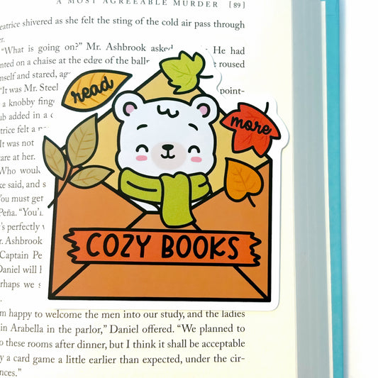 4” Read More Cozy Books Bookmark
