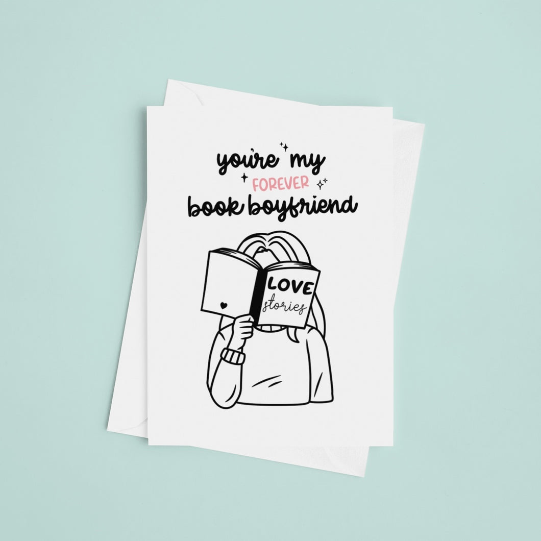 Forever Book Boyfriend Greeting Card