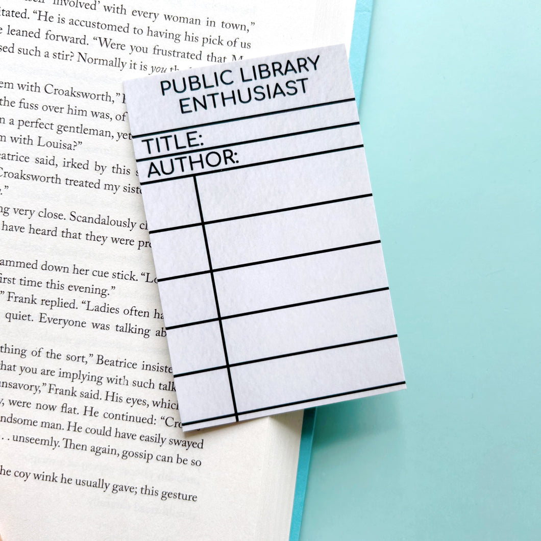 Public Library Enthusiast Bookmark
