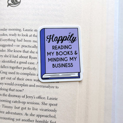 Happily Reading My Books Sticker