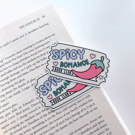 Pastel Spicy Book Club Sticker