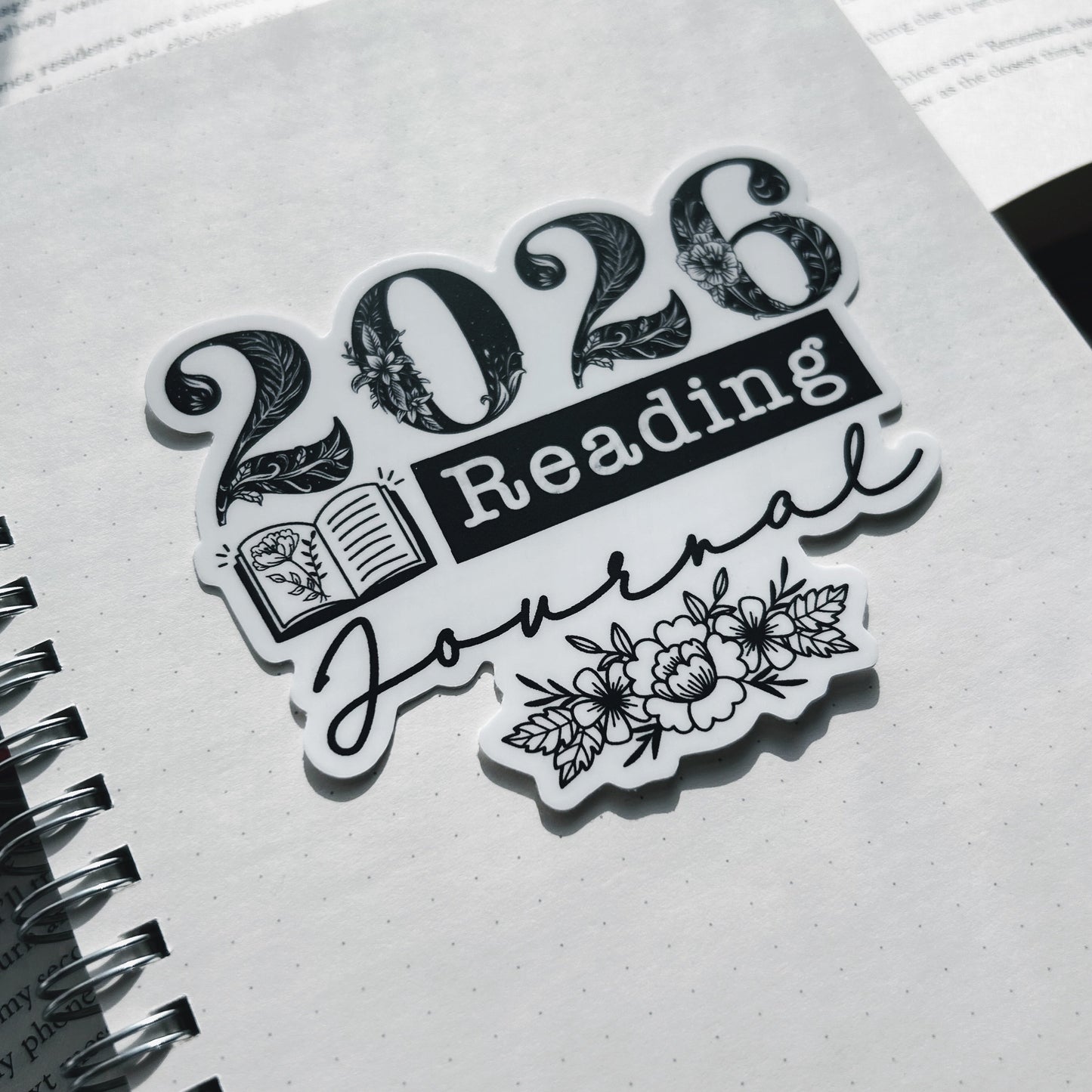 Floral 2026 Reading Journal Sticker