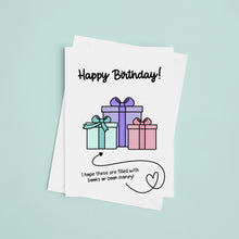 Load image into Gallery viewer, Happy Birthday Book Money Greeting Card
