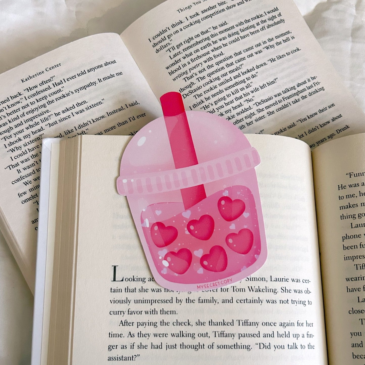 Boba Hearts Bookmark