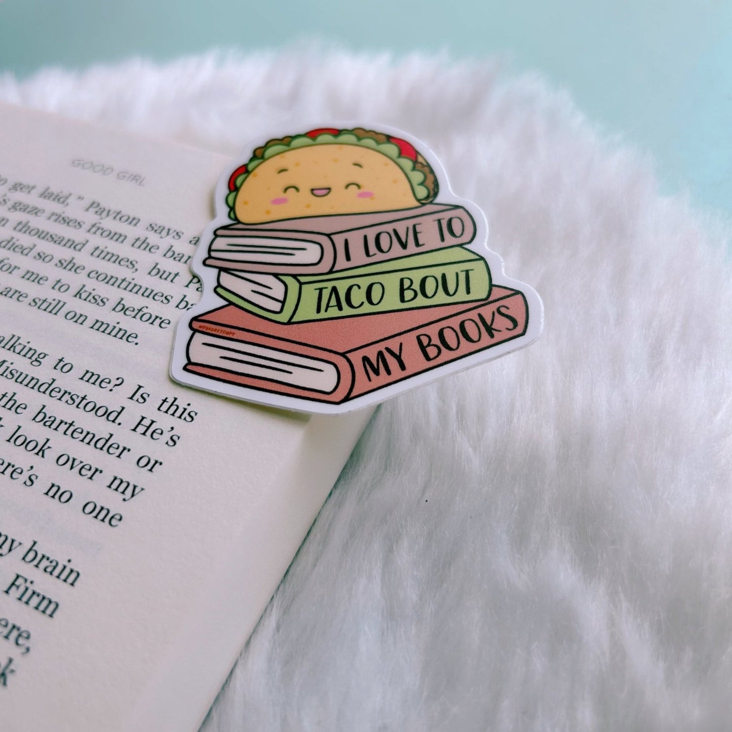 Taco Bout Books Sticker