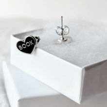 Load image into Gallery viewer, Black Book Lover Earrings
