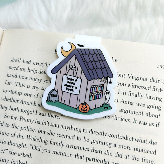 Spooky Take a Book Share a Book Little Library Magnetic Bookmark