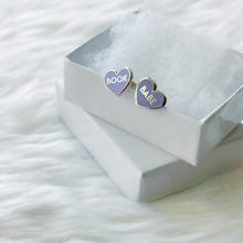 Load image into Gallery viewer, Purple Book Babe Earrings
