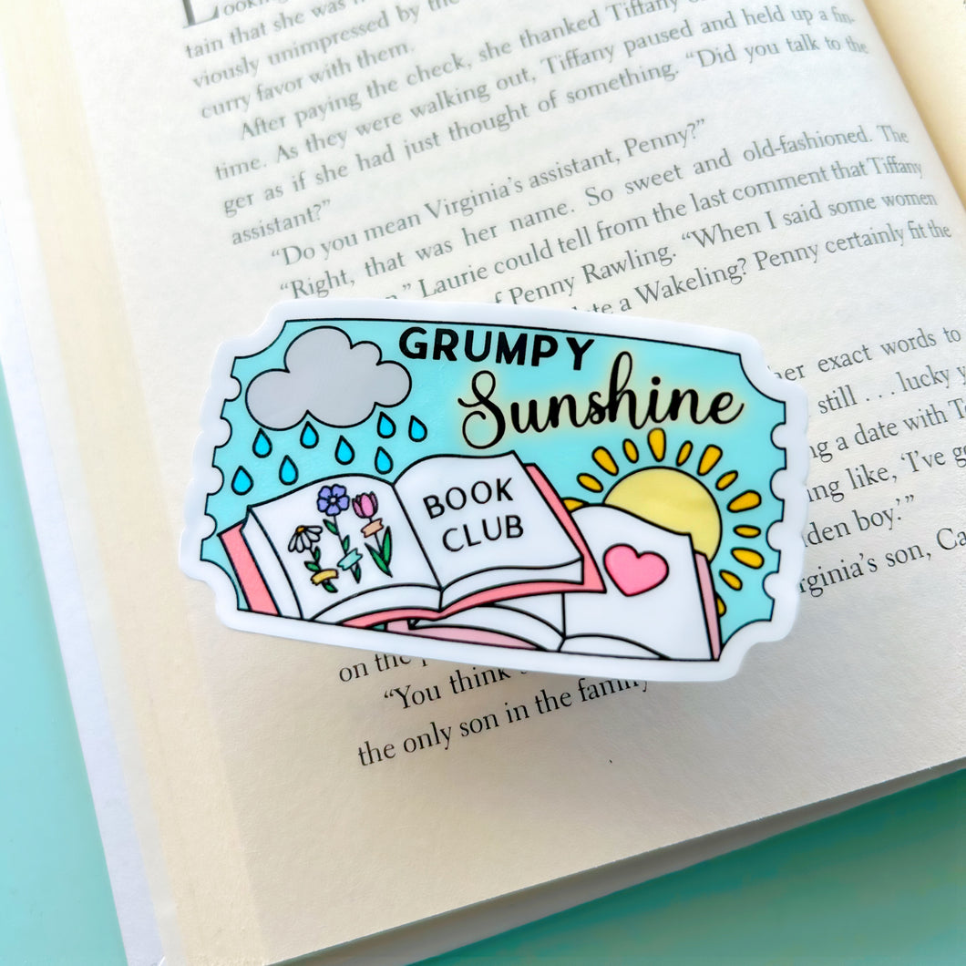 Grumpy Sunshine Book Club Sticker