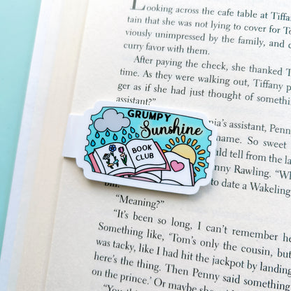 Grumpy Sunshine Book Club Magnetic Bookmark
