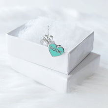 Load image into Gallery viewer, Aqua Book Babe Earrings
