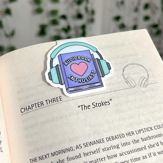 Audiobook Enthusiast Magnetic Bookmark