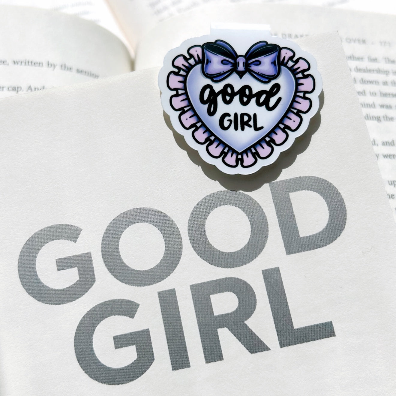 Pink Good Girl Magnetic Bookmark