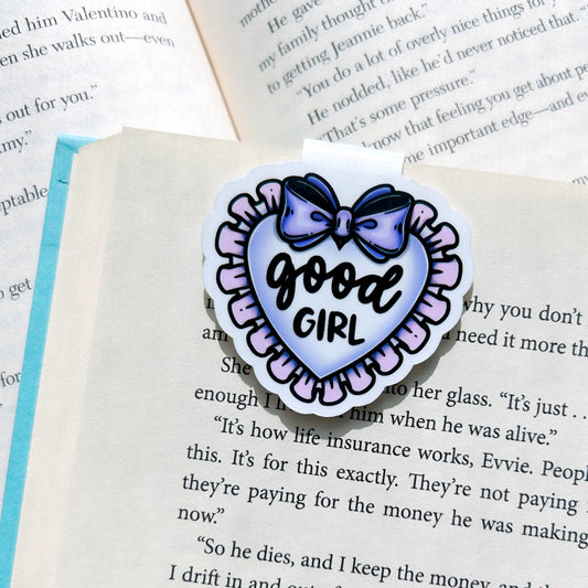 Pink Good Girl Magnetic Bookmark
