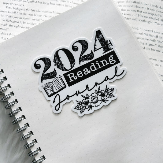 Floral 2024  Reading Journal Sticker