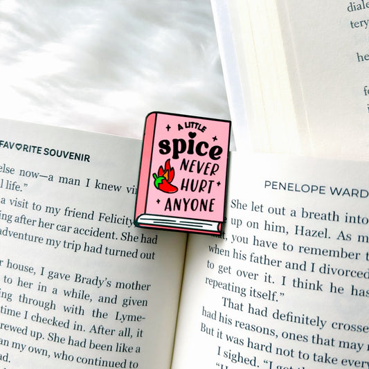 Pink A Little Spice Never Hurt Anyone Enamel Pin