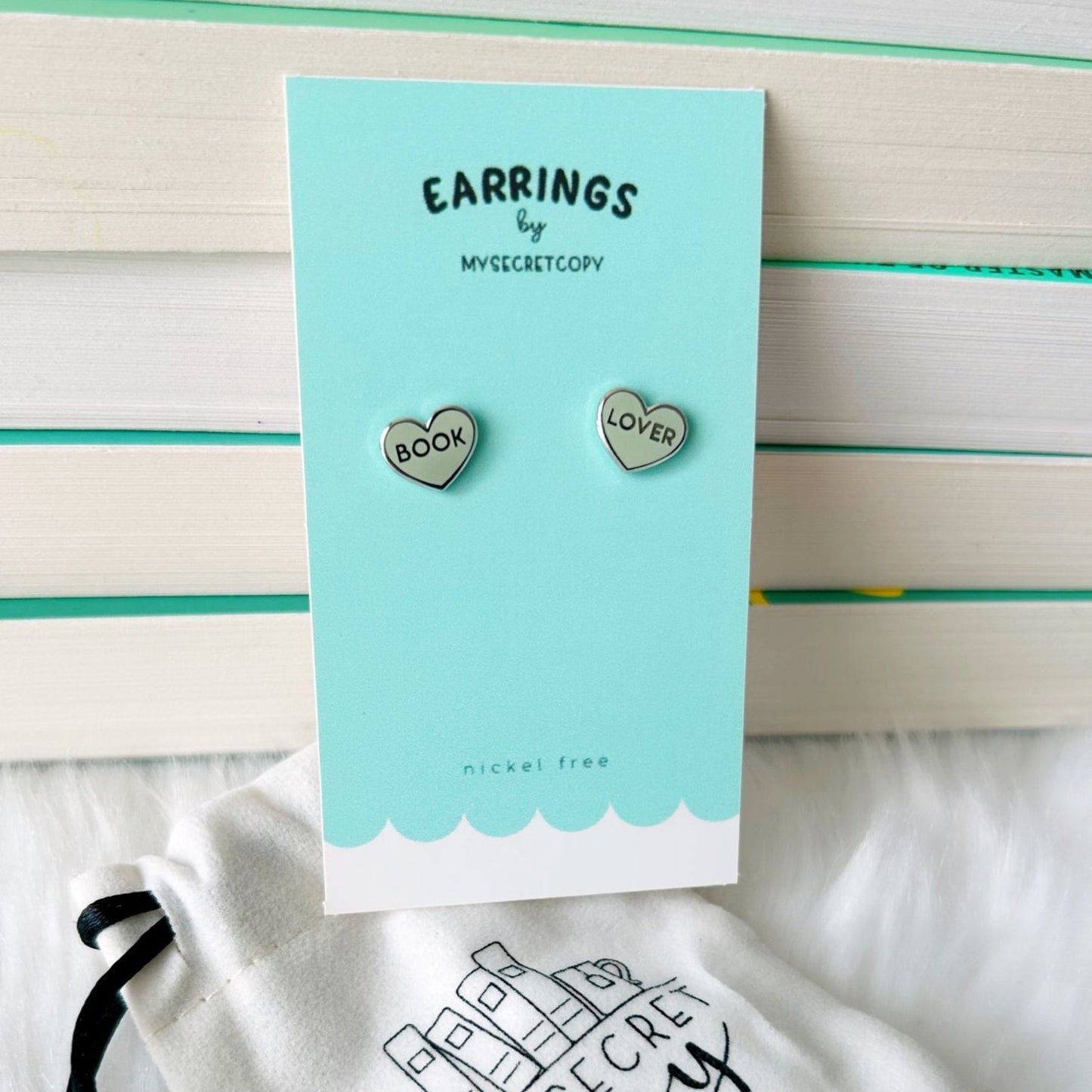 Green Book Lover Earrings