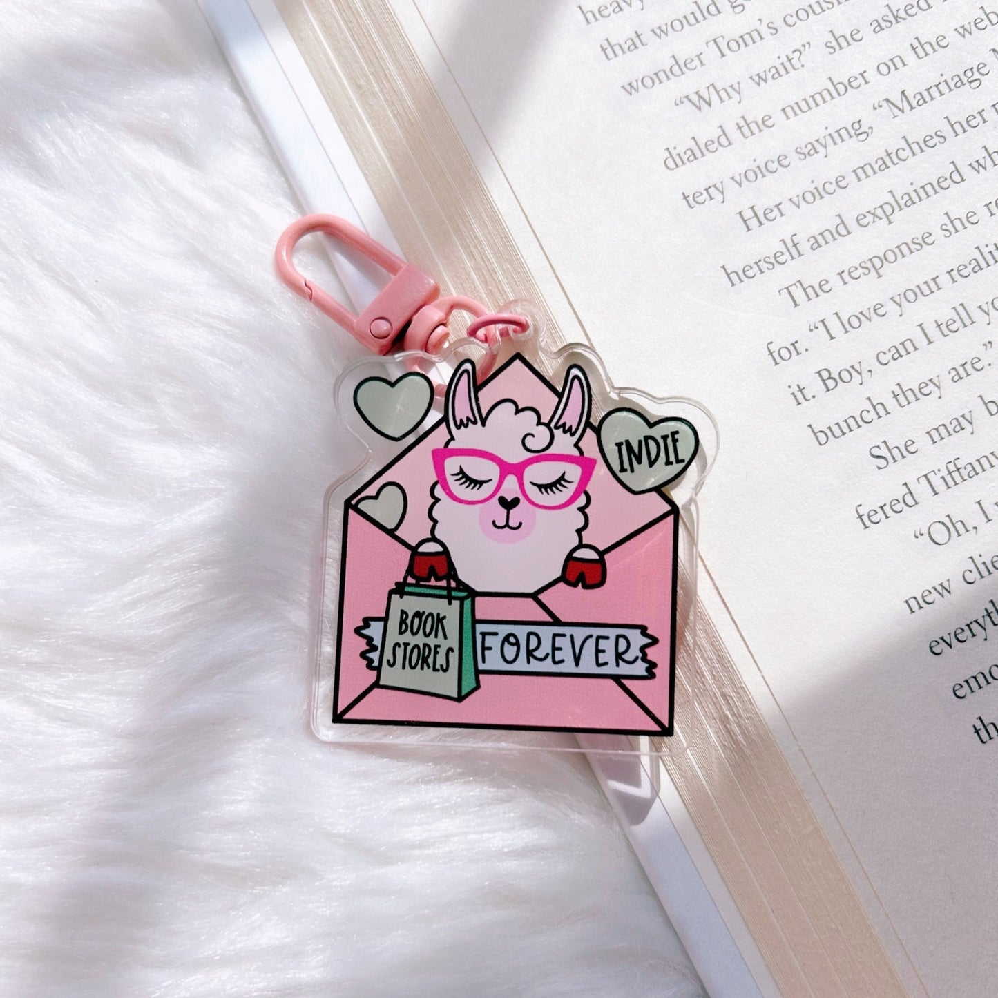 Indie Bookstores Forever Keychain