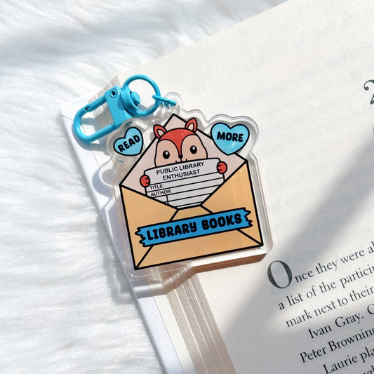 Read More Library Books Keychain