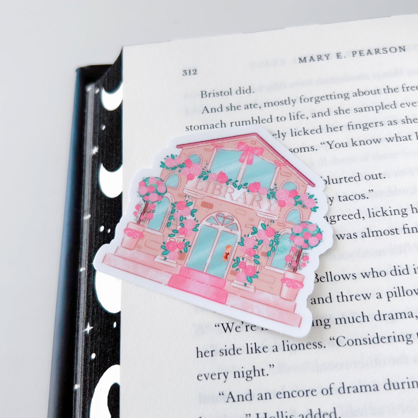 Pink Library Sticker