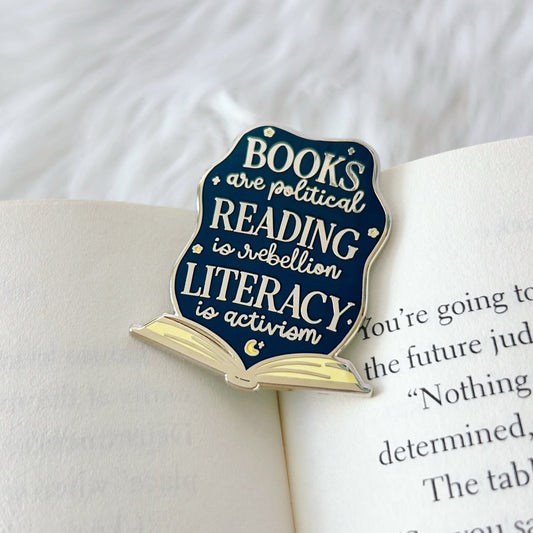 Books Are Political Enamel Pin