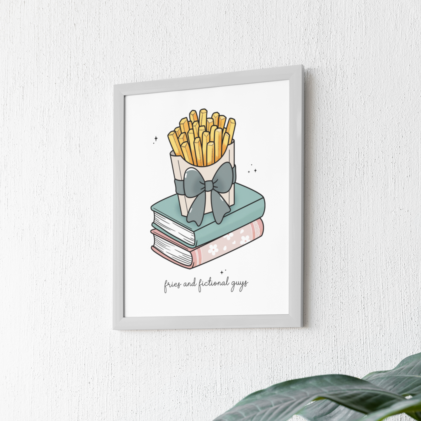 Fries and Fictional Guys Art Print