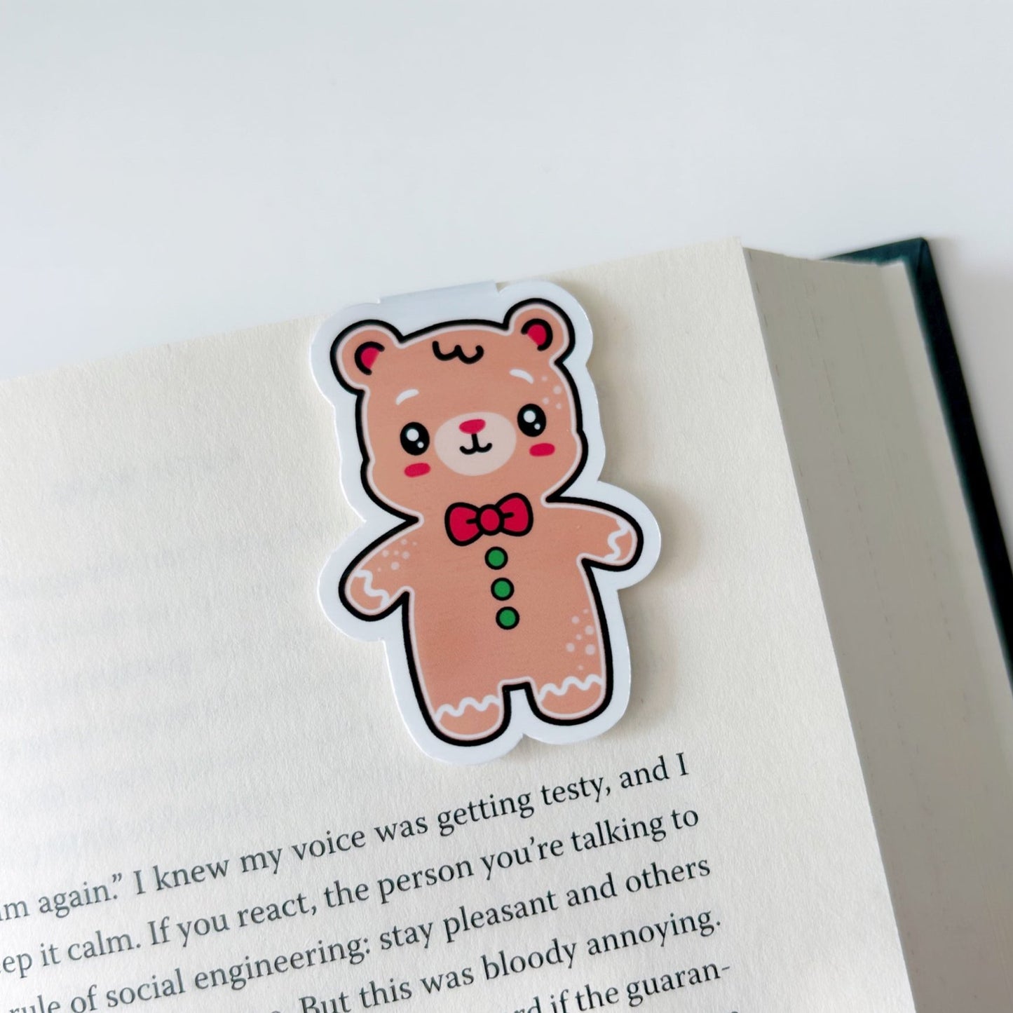 Gingerbread Bear Magnetic Bookmark