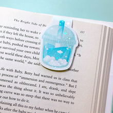 Load image into Gallery viewer, Clouds Sparkle Boba Magnetic Bookmark
