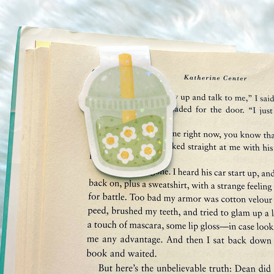 Daisy Sparkle Boba Magnetic Bookmark