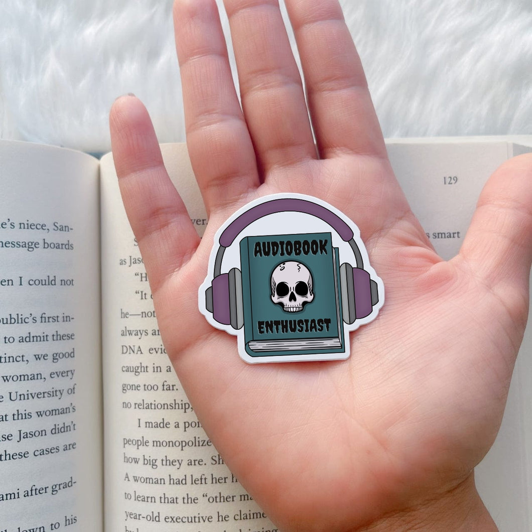 NEW Mini Skull Audiobook Enthusiast Sticker
