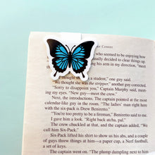 Load image into Gallery viewer, Blue Ulysses Butterfly Magnetic Bookmark

