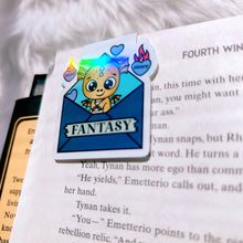 Load image into Gallery viewer, Holographic Read More Fantasy Magnetic Bookmark
