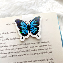 Load image into Gallery viewer, Blue Ulysses Butterfly Magnetic Bookmark
