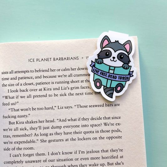 Live Fast Read Trash Magnetic Bookmark