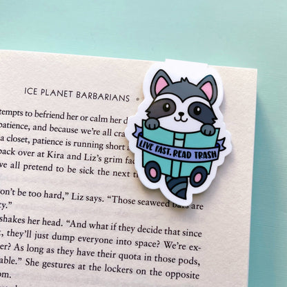 Live Fast Read Trash Magnetic Bookmark