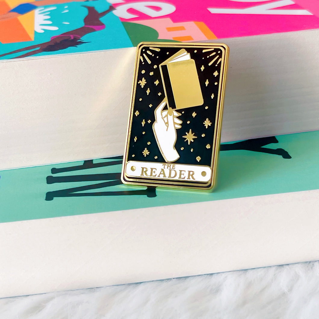 The Reader Enamel Pin