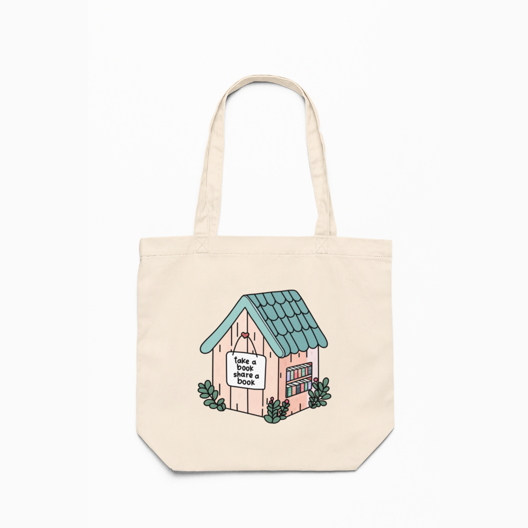 Little Library Canvas Tote Bag