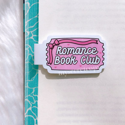 Pink Bow Romance Book Club Magnetic Bookmark