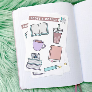 Coffee and Books Sticker Sheet