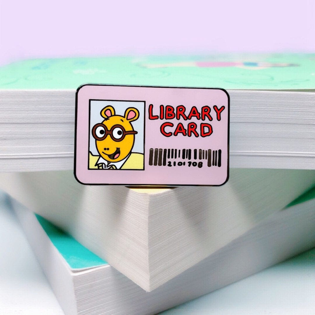 Library Card Enamel Pin