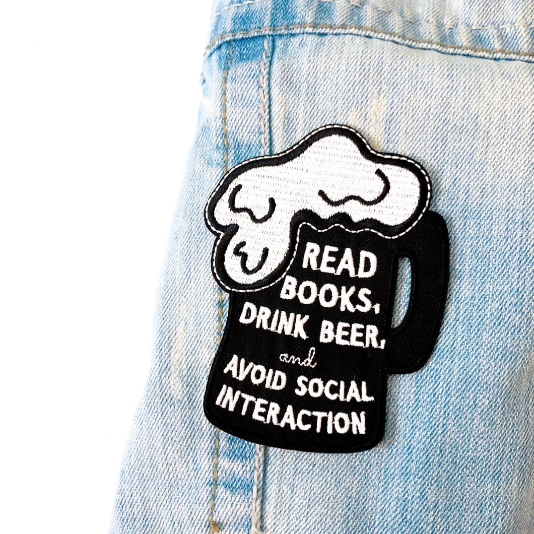 Read Books and Drink Beer Iron on Patch