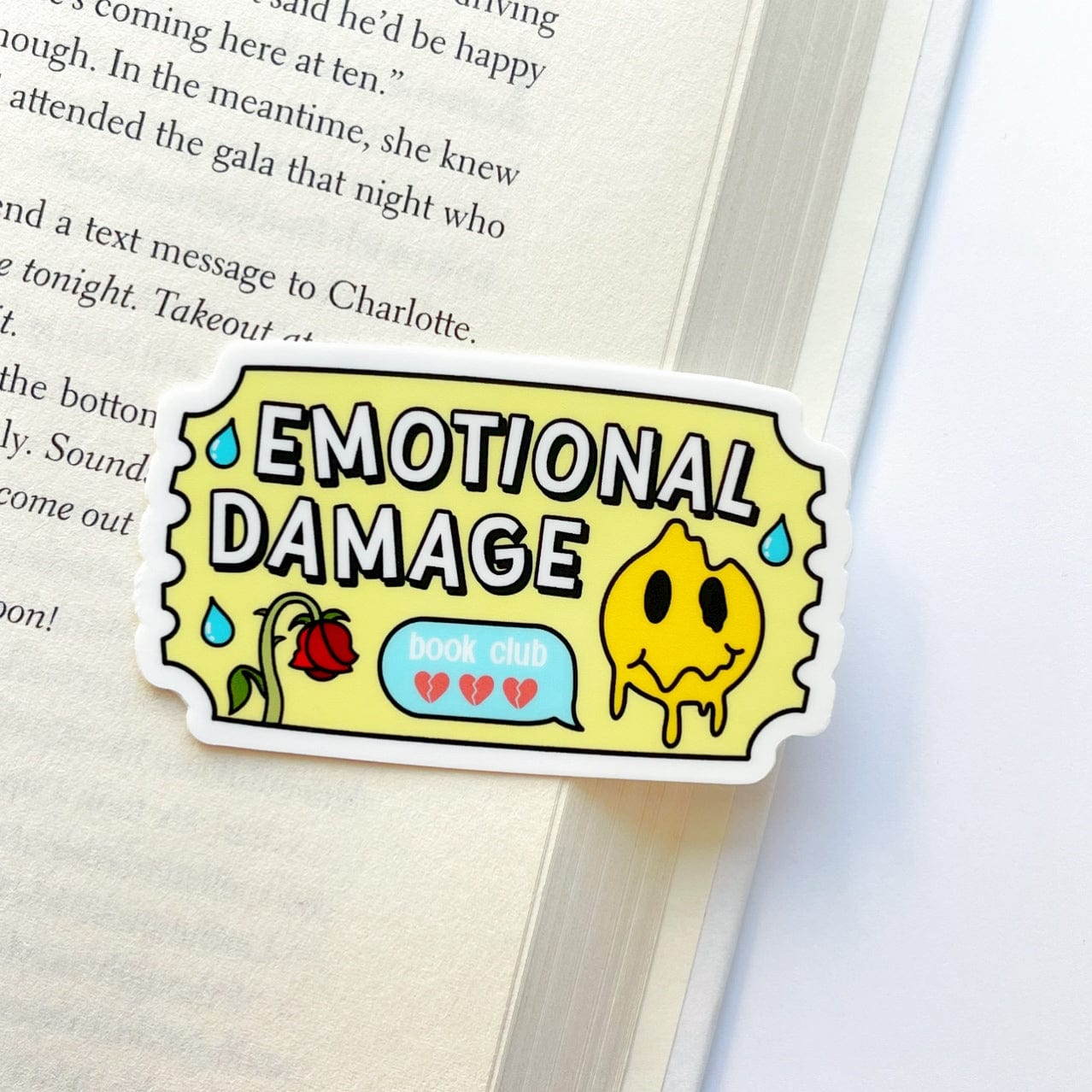 Emotional Damage Book Club Sticker