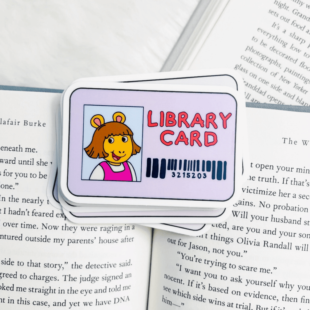 Little Sister Library Card Sticker