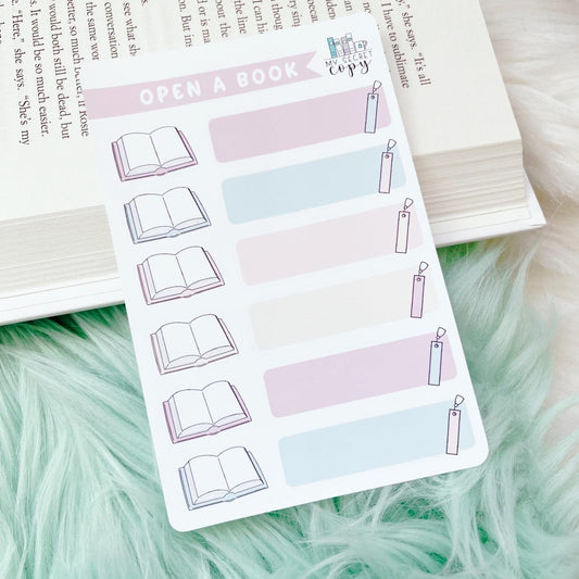 Open a Book Sticker Sheet