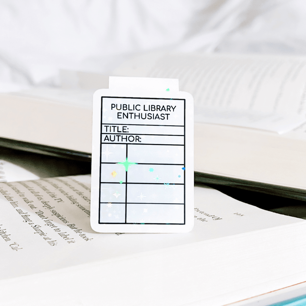 Sparkle Public Library Enthusiast Magnetic Bookmark